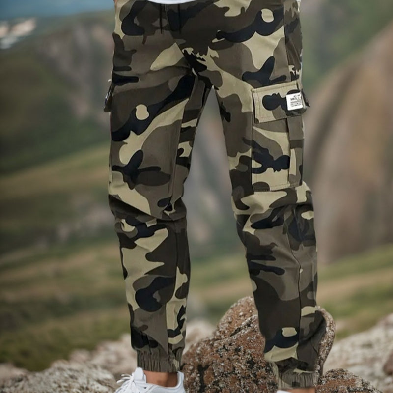 Pantalon cargo tactique pour homme - Imprimé camouflage militaire