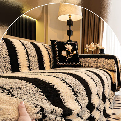 Housse de Canapé en Peluche Antidérapante Résistante aux Animaux