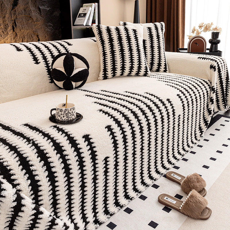 Housse de Canapé en Peluche Antidérapante Résistante aux Animaux