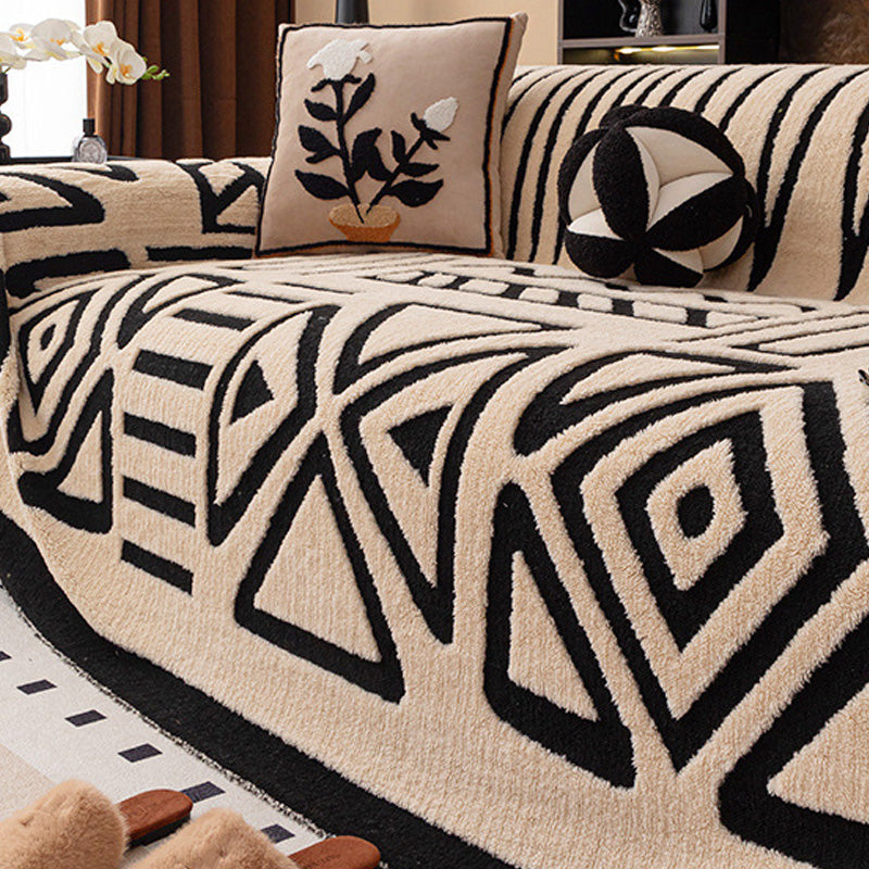 Housse de Canapé en Peluche Antidérapante Résistante aux Animaux