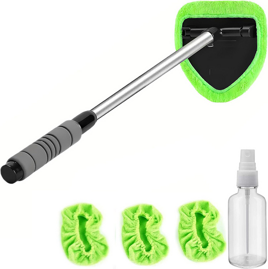 Kit de Nettoyage de Vitres Télescopique - Manche Extensible avec Mouilleur et Raclette