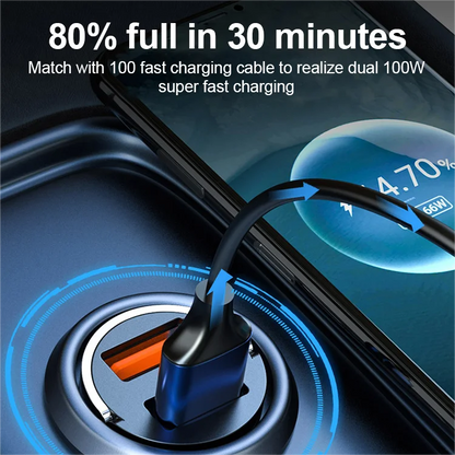 Chargeur de voiture avec USB-C et USB-A – Charge rapide