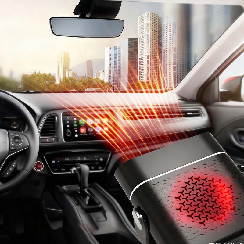 Dégivreur de pare-brise rapide et chauffage de voiture (2-en-1)