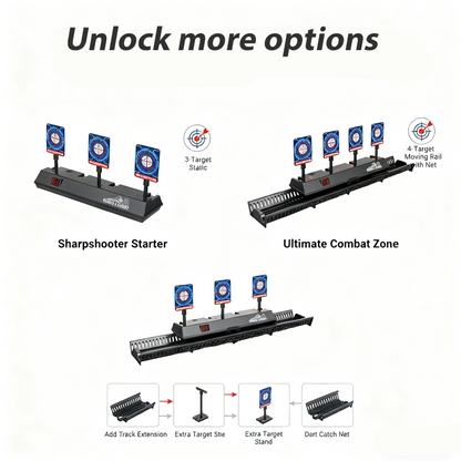 Jeu de tir interactif avec cibles mouvantes et auto-réinitialisation