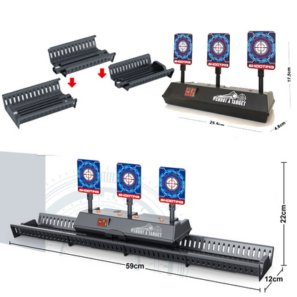 Jeu de tir interactif avec cibles mouvantes et auto-réinitialisation