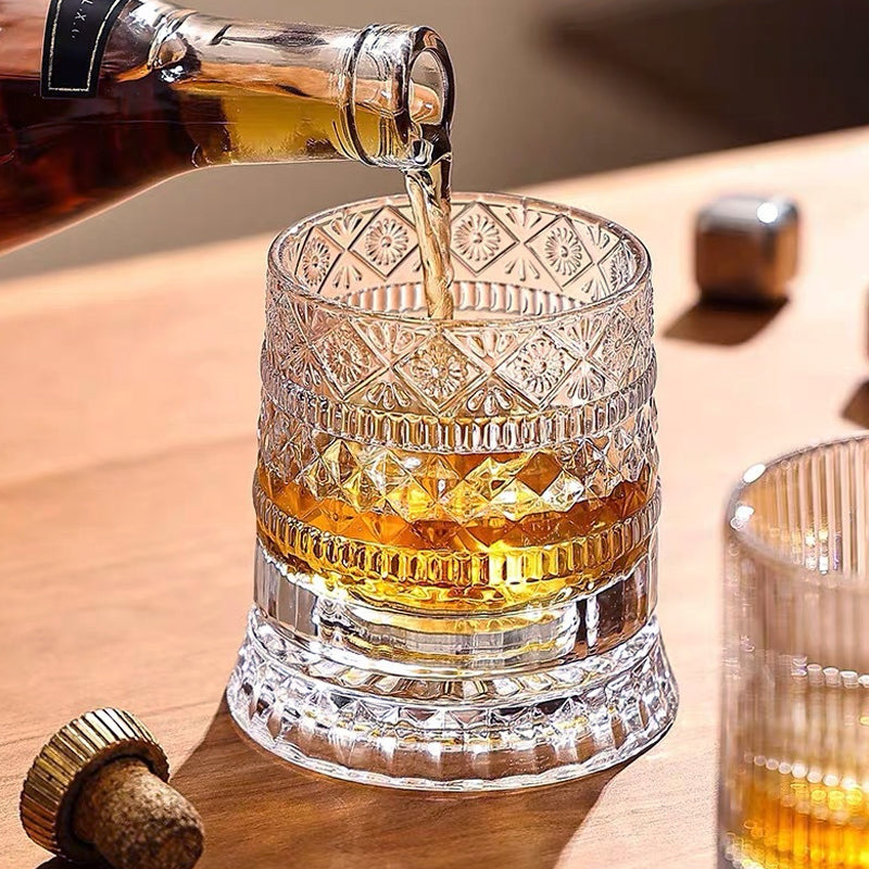 💎🥃 Verre à whisky rotatif à 360° – Verre tumbler rotatif en cristal de luxe