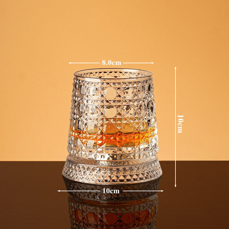 💎🥃 Verre à whisky rotatif à 360° – Verre tumbler rotatif en cristal de luxe