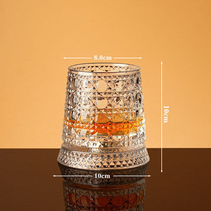 💎🥃 Verre à whisky rotatif à 360° – Verre tumbler rotatif en cristal de luxe