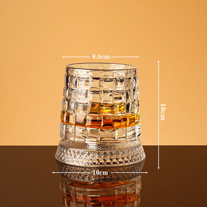 💎🥃 Verre à whisky rotatif à 360° – Verre tumbler rotatif en cristal de luxe