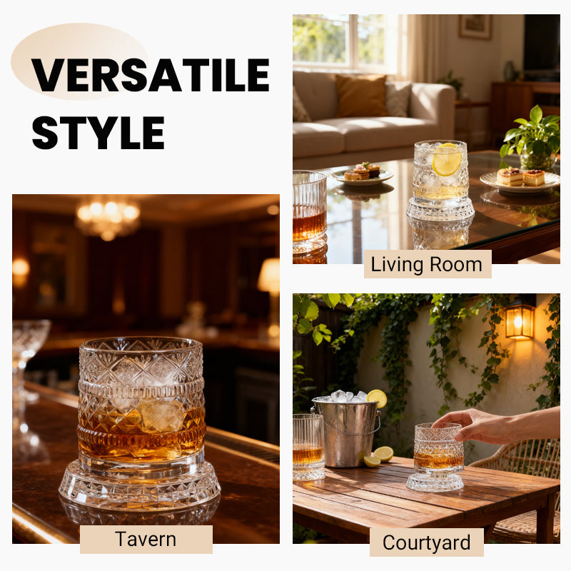 💎🥃 Verre à whisky rotatif à 360° – Verre tumbler rotatif en cristal de luxe
