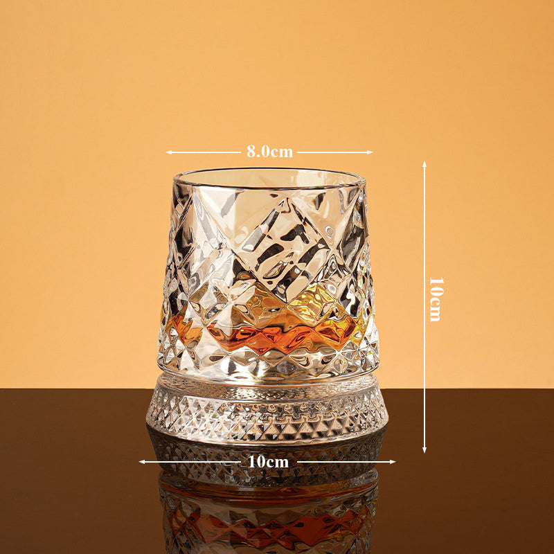 💎🥃 Verre à whisky rotatif à 360° – Verre tumbler rotatif en cristal de luxe