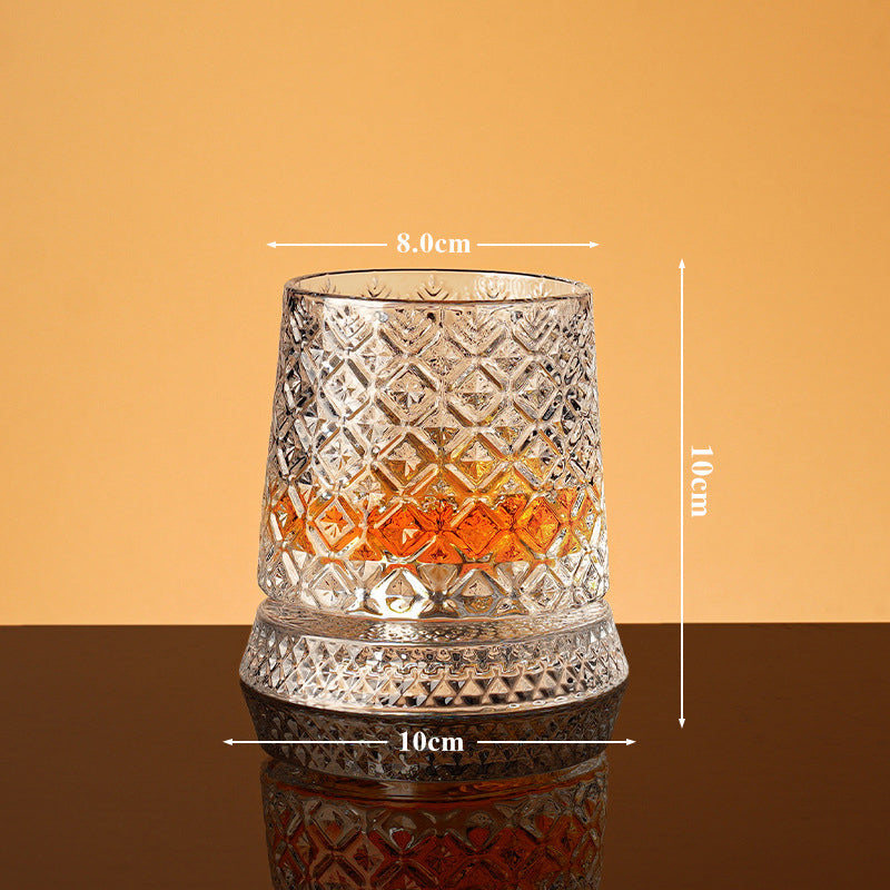 💎🥃 Verre à whisky rotatif à 360° – Verre tumbler rotatif en cristal de luxe
