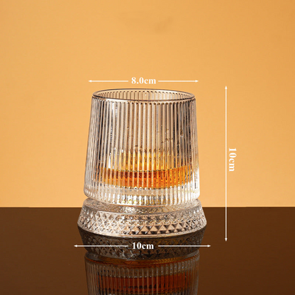 💎🥃 Verre à whisky rotatif à 360° – Verre tumbler rotatif en cristal de luxe