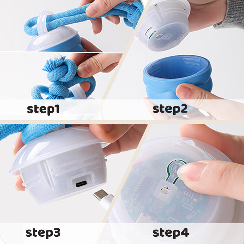 Balle de jeu automatique intelligente pour animaux de compagnie