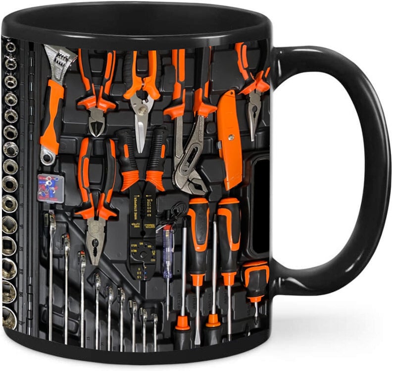 Mug Robuste - Design Boîte à Outils