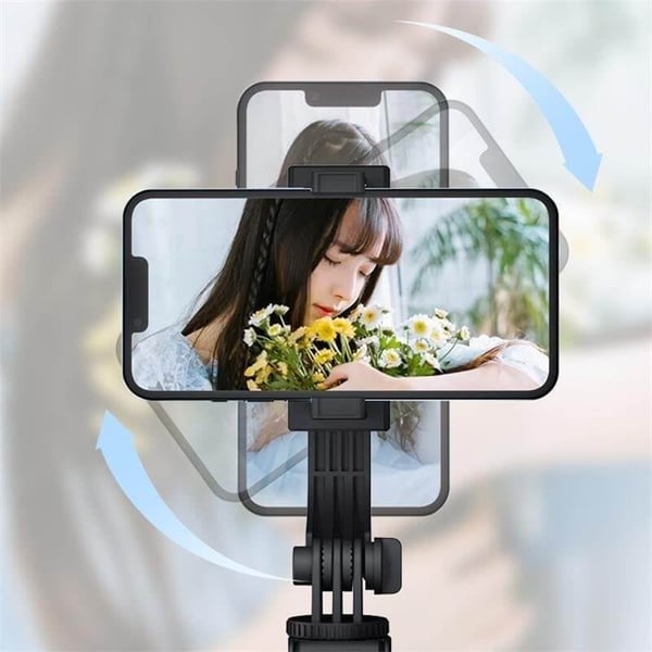 Perche à Selfie Trépied 6-en-1 avec Lumière – Trépied Bluetooth avec Télécommande (Pour iPhone & Android)