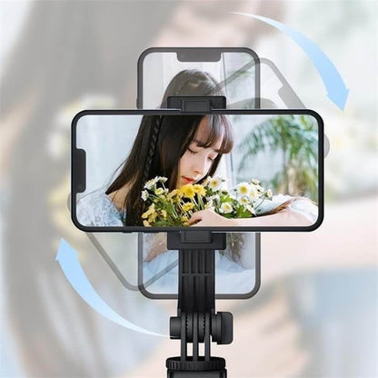 Perche à Selfie Trépied 6-en-1 avec Lumière – Trépied Bluetooth avec Télécommande (Pour iPhone & Android)