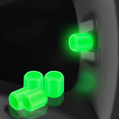 Bouchons de valve phosphorescents - Lumineux - Pour vélo, voiture et moto