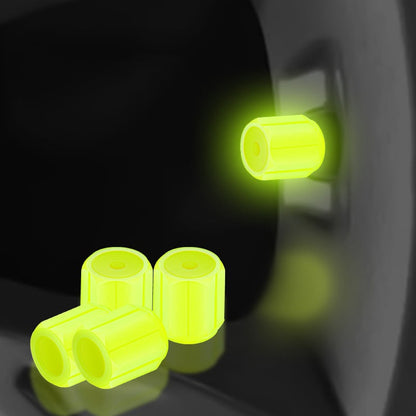 Bouchons de valve phosphorescents - Lumineux - Pour vélo, voiture et moto