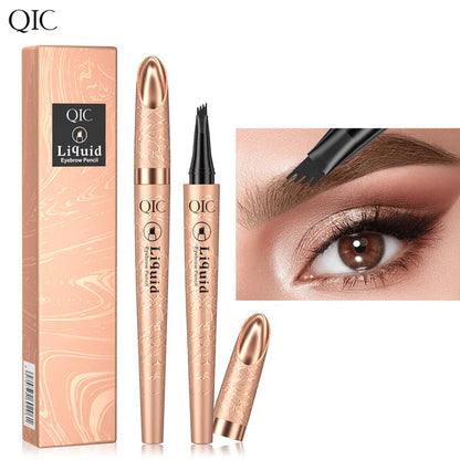 Crayon à sourcils 3D effet microblading à 4 pointes
