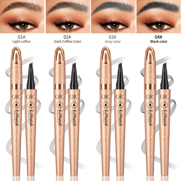 Crayon à sourcils 3D effet microblading à 4 pointes