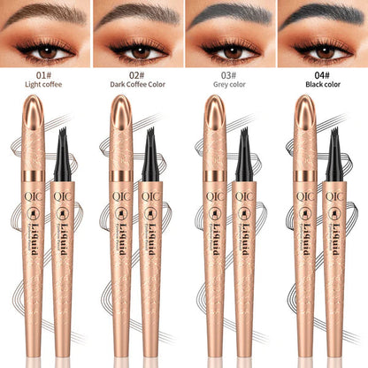 Crayon à sourcils 3D effet microblading à 4 pointes