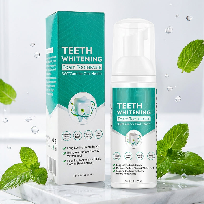 Mousse Dentifrice Blanchissante - Nettoyage en Profondeur 360° (Pour une Haleine Fraîche)
