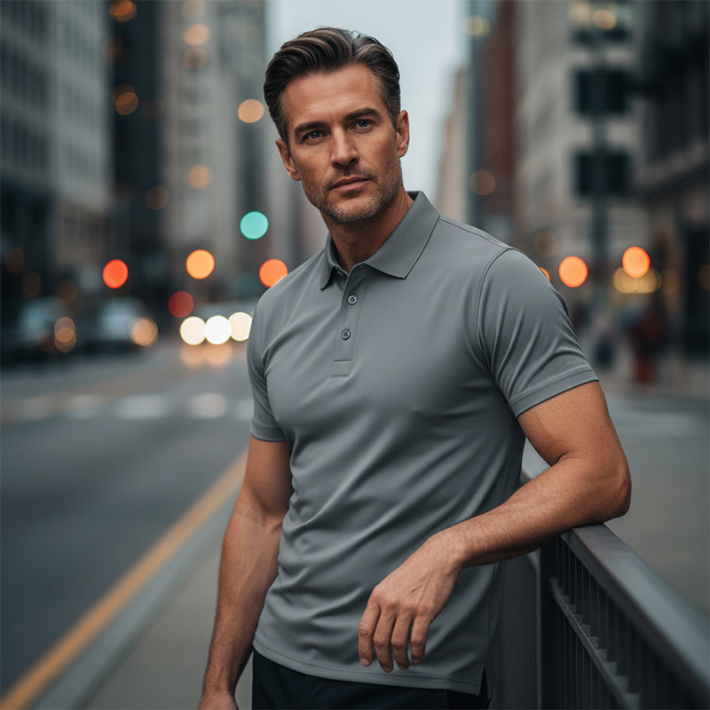 Polo à manches courtes pour homme – Coupe slim et sportive