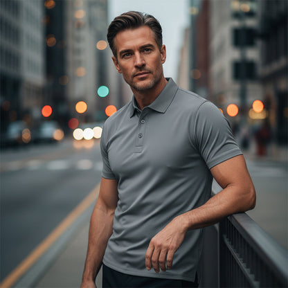 Polo à manches courtes pour homme – Coupe slim et sportive