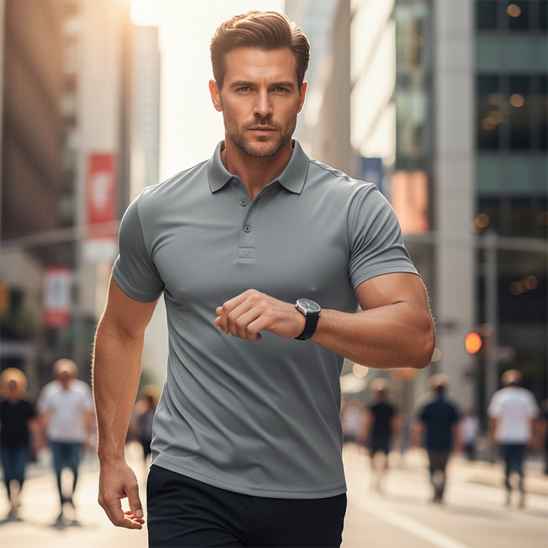Polo à manches courtes pour homme – Coupe slim et sportive