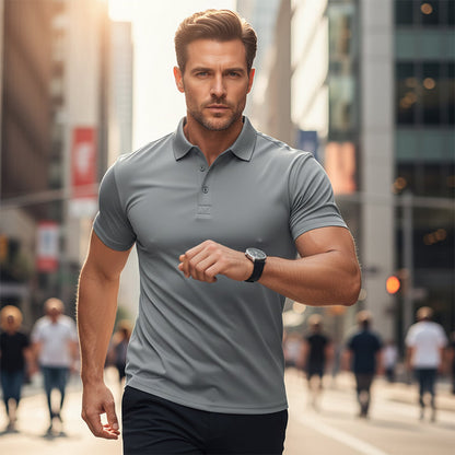 Polo à manches courtes pour homme – Coupe slim et sportive