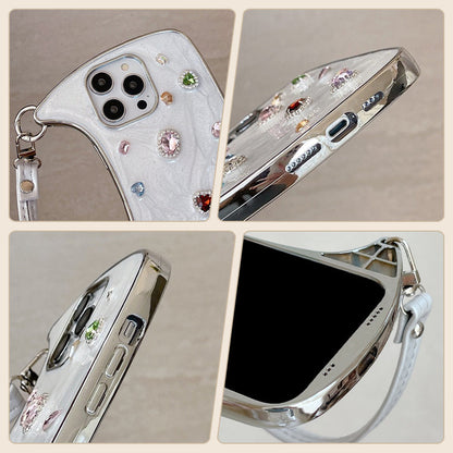 Coque iPhone avec sangle de maintien réglable