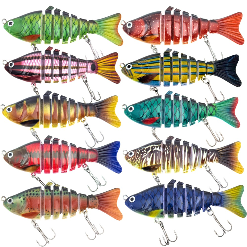 🎣 Économisez 50 % ! 🐟 Leurre de pêche articulé bionique / Swimbait & Wobbler