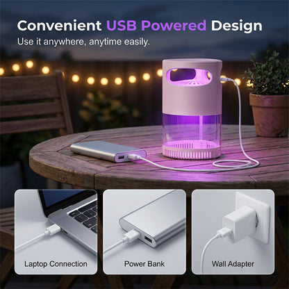 🦟 Piège à moustiques UV silencieux / Destructeur d'insectes | Sans bruit & sans produit toxique | Alimenté par USB | Parfait pour la chambre 😴💤