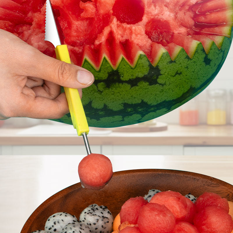 Set de cuillère et cuillère à melon 3-en-1 en acier inoxydable