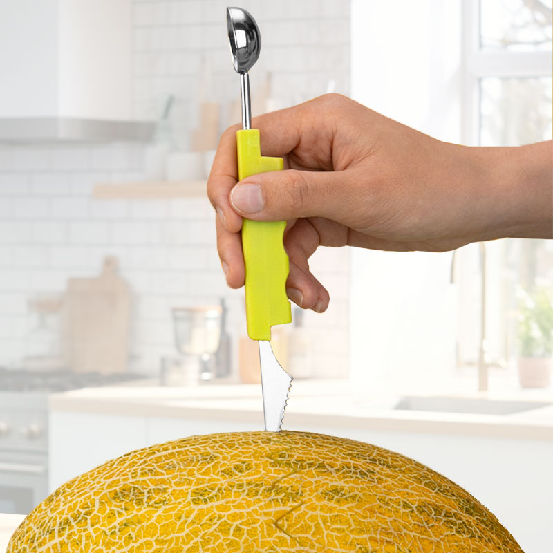 Set de cuillère et cuillère à melon 3-en-1 en acier inoxydable