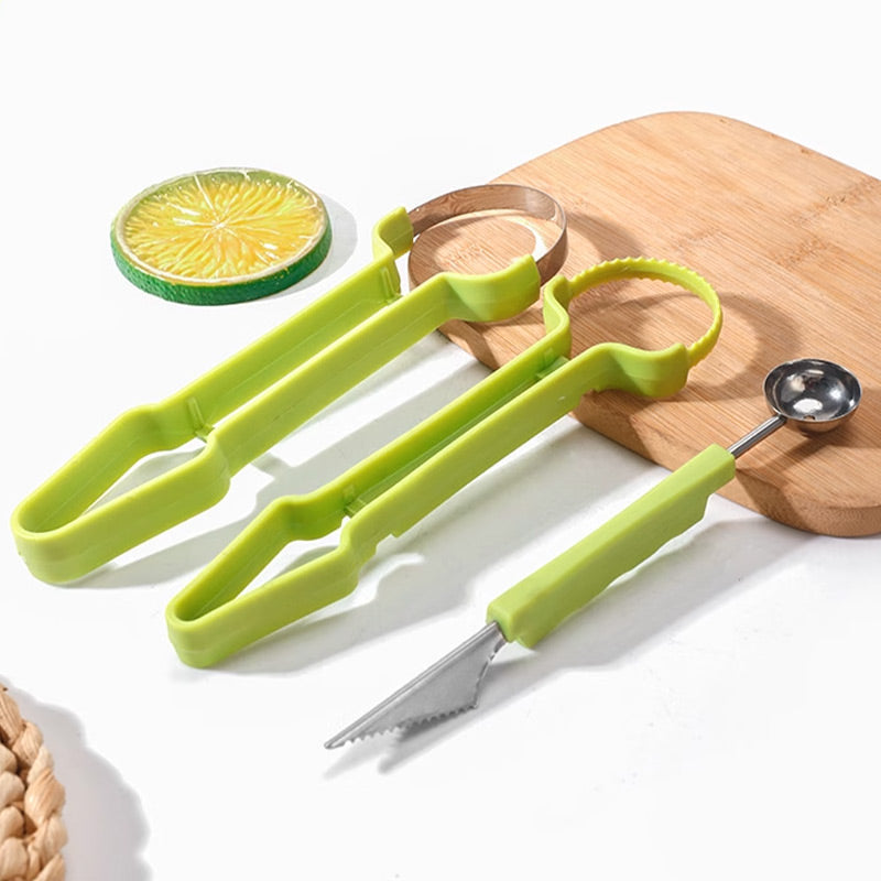 Set de cuillère et cuillère à melon 3-en-1 en acier inoxydable