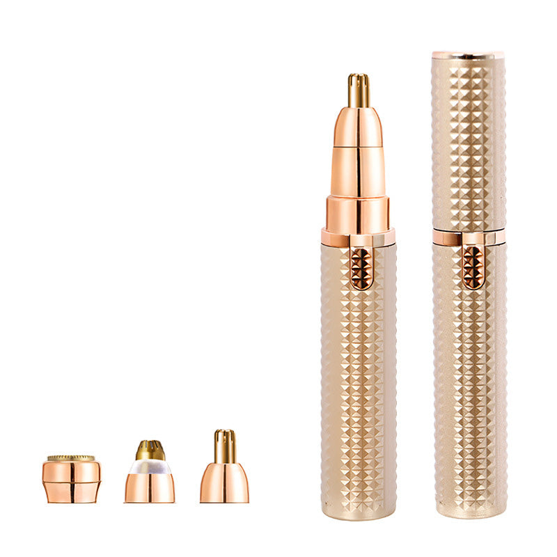 💈 Tondeuse à sourcils électrique 3-en-1 – Têtes interchangeables pour sourcils, visage et finitions – Design unisexe pour rester soigné n'importe où et n'importe quand