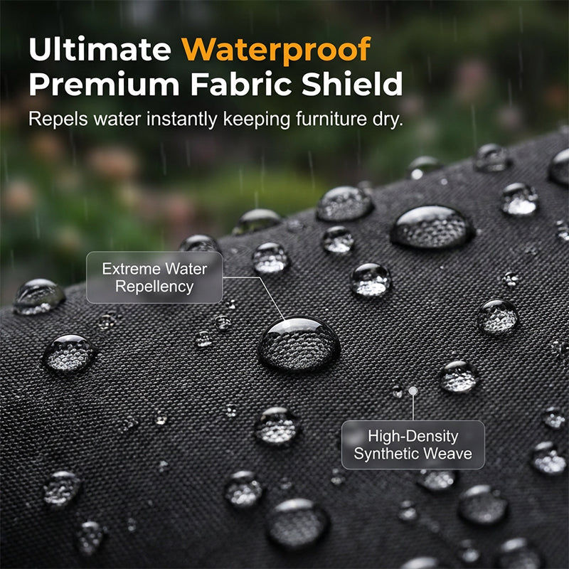 Housse imperméable pour meubles de jardin – En tissu Oxford 210D, résistante aux UV et coupe-vent
