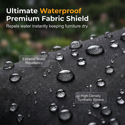 Housse imperméable pour meubles de jardin – En tissu Oxford 210D, résistante aux UV et coupe-vent
