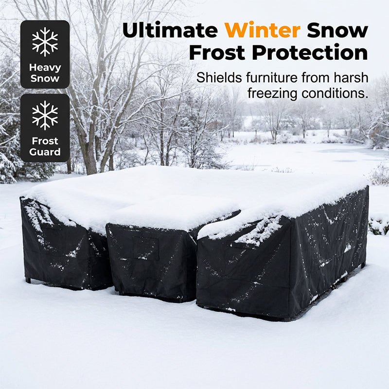 Housse imperméable pour meubles de jardin – En tissu Oxford 210D, résistante aux UV et coupe-vent