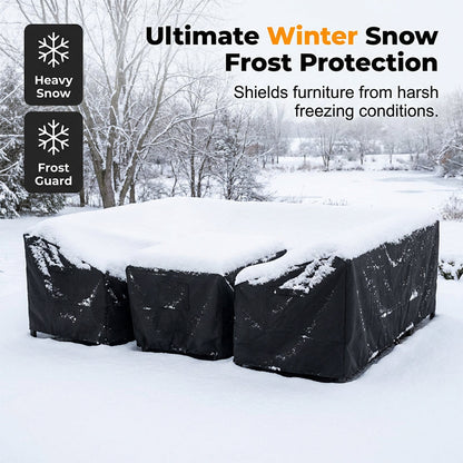 Housse imperméable pour meubles de jardin – En tissu Oxford 210D, résistante aux UV et coupe-vent