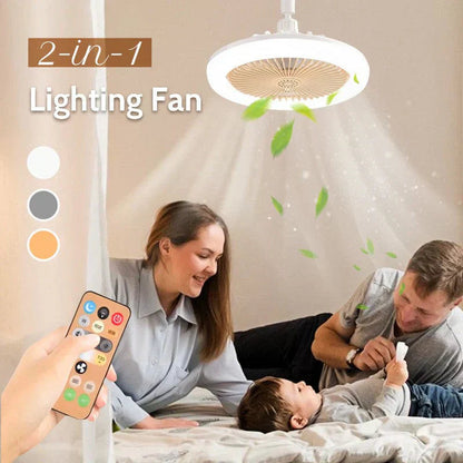 Ventilateur de plafond LED avec télécommande – Silencieux, 3 modes d'éclairage, économe en énergie 🌀