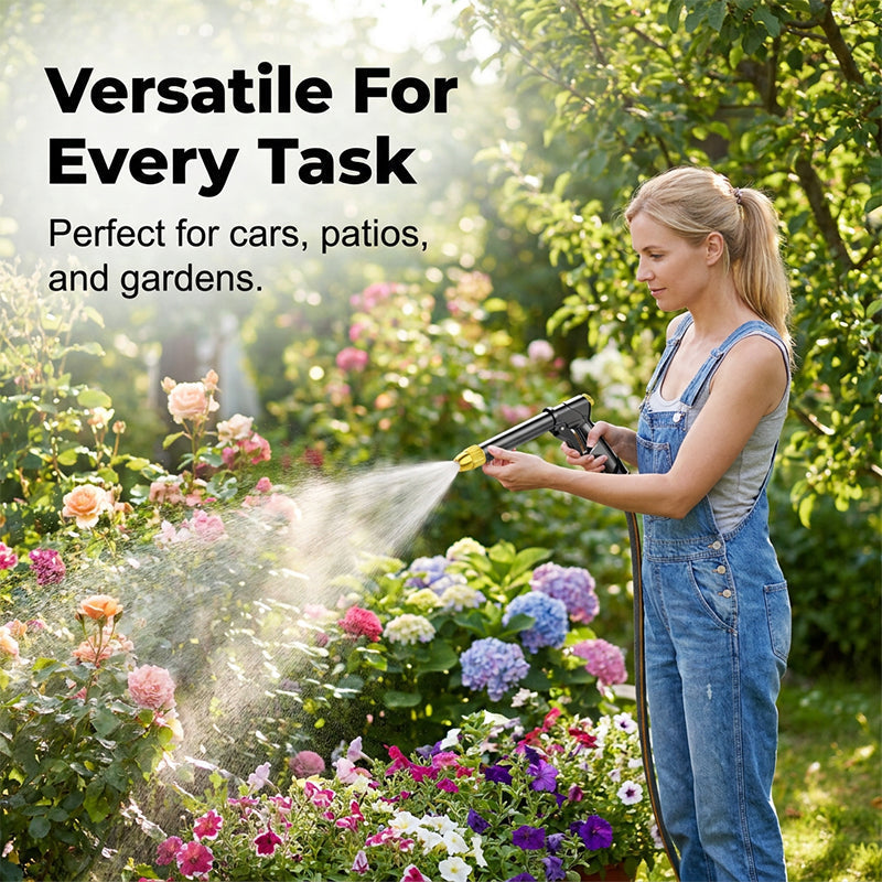 🏆 Nettoyeur haute pression / Jet haute pression 💦 Poignée ergonomique • Buse de pression – Lavage de voiture puissant 🚗 et arrosage du jardin 🌻 Facile et simple à utiliser ! 👍