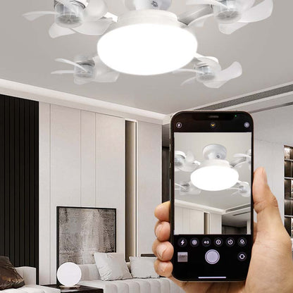 Nouveau ventilateur de plafond E27 avec éclairage – Lampe ventilateur LED silencieuse 2-en-1