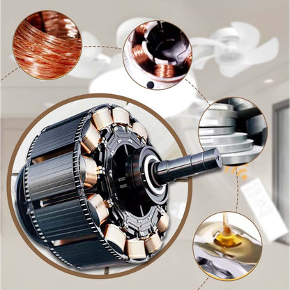 Nouveau ventilateur de plafond E27 avec éclairage – Lampe ventilateur LED silencieuse 2-en-1