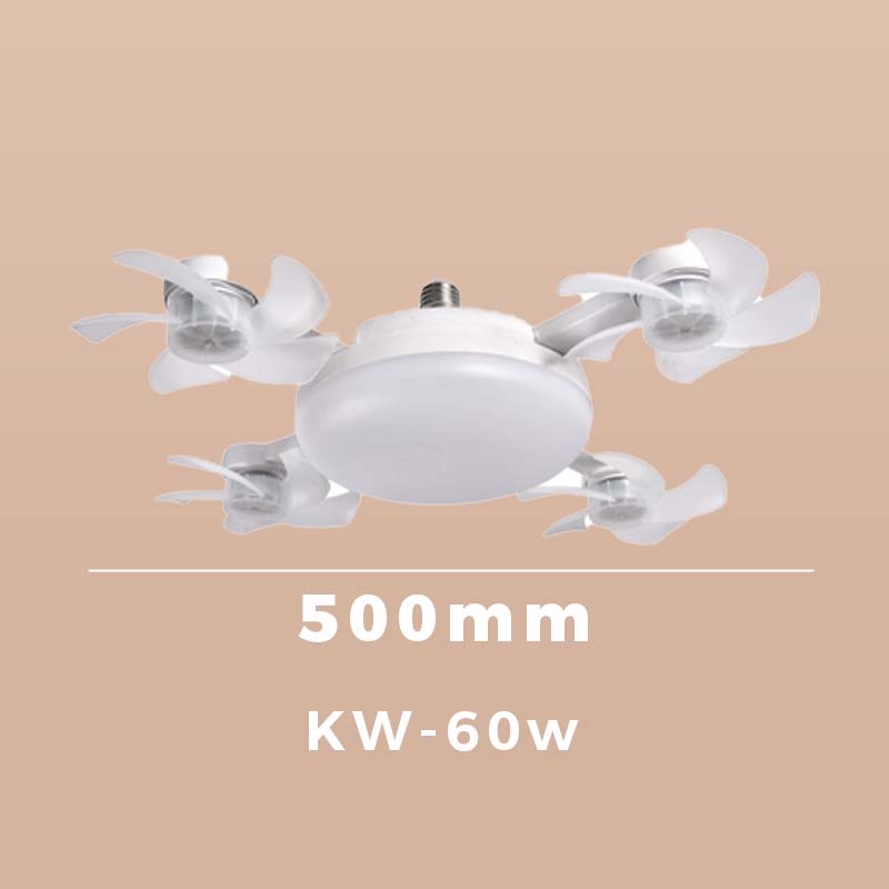 Nouveau ventilateur de plafond E27 avec éclairage – Lampe ventilateur LED silencieuse 2-en-1