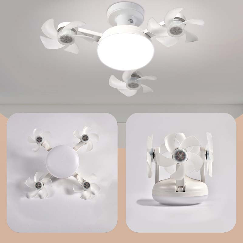 Nouveau ventilateur de plafond E27 avec éclairage – Lampe ventilateur LED silencieuse 2-en-1