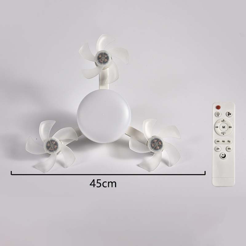 Nouveau ventilateur de plafond E27 avec éclairage – Lampe ventilateur LED silencieuse 2-en-1