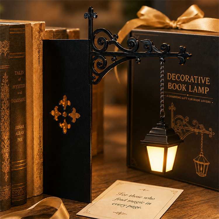 📢📢 50% DE RÉDUCTION MAINTENANT ! 🔥 Serre-livres mini lampadaire rétro 📚💡 – Un design unique pour votre bibliothèque
